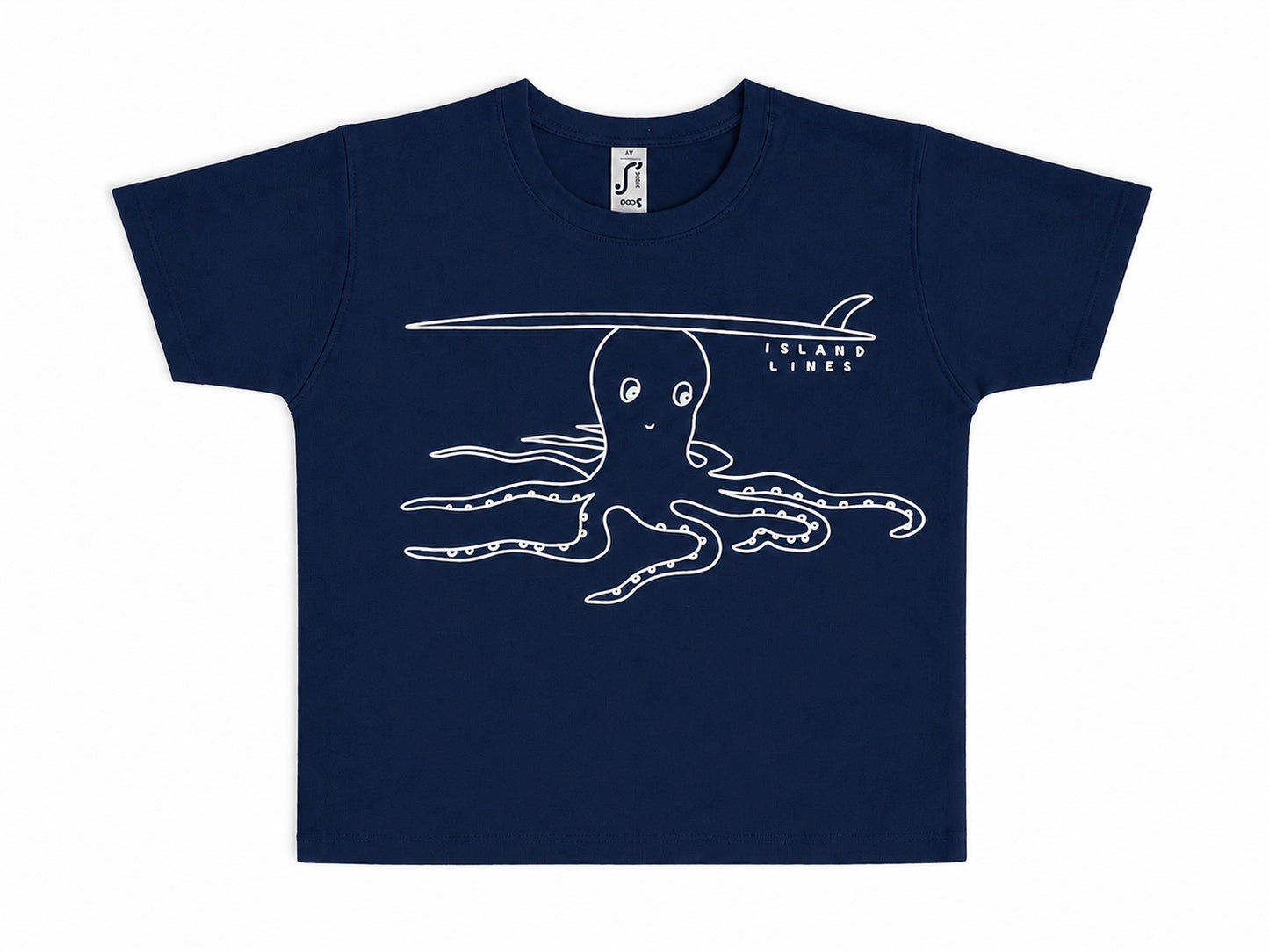 Kids octopus dark blue T-shirt