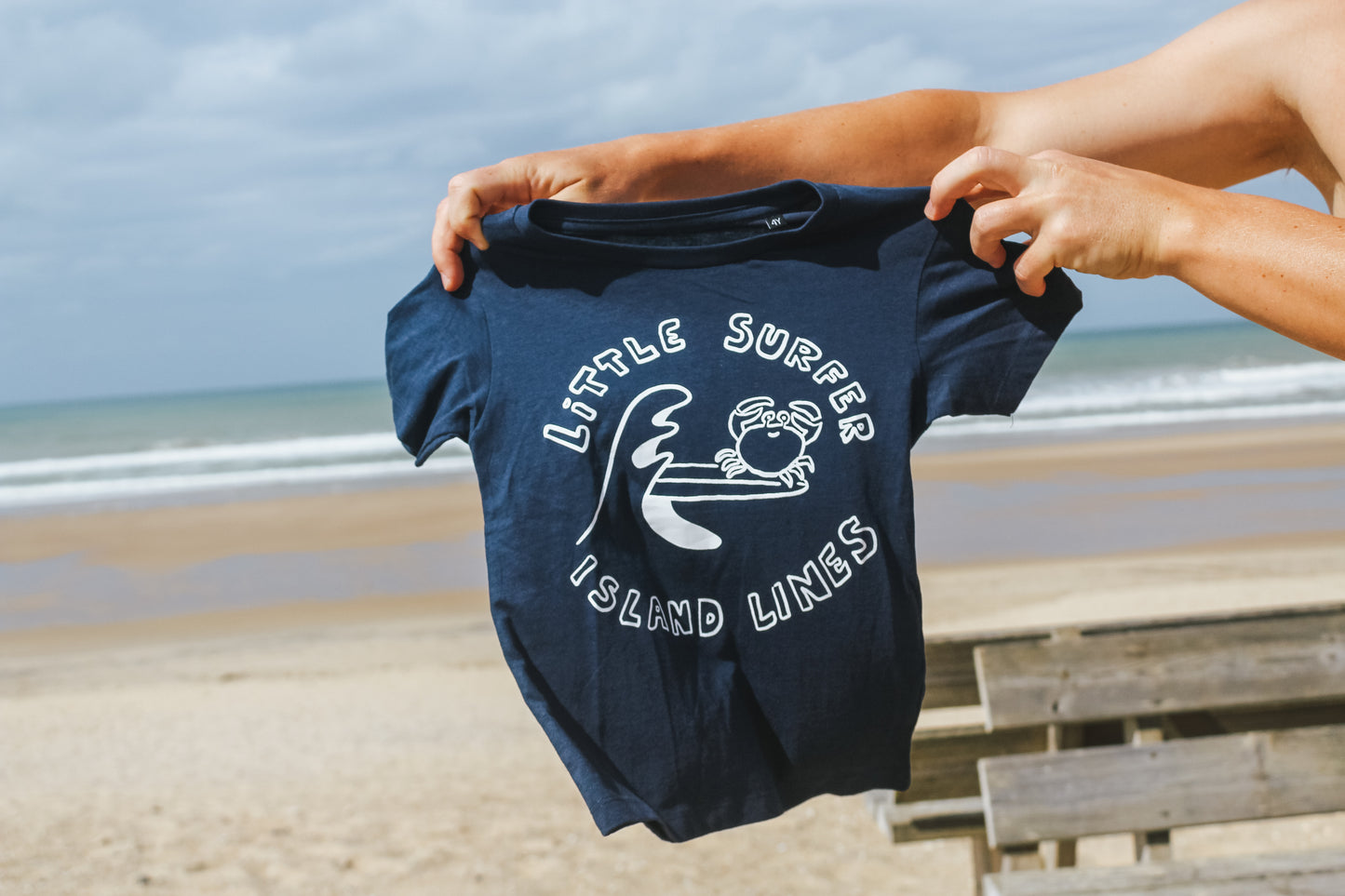 Kids little surfer dark blue T-shirt