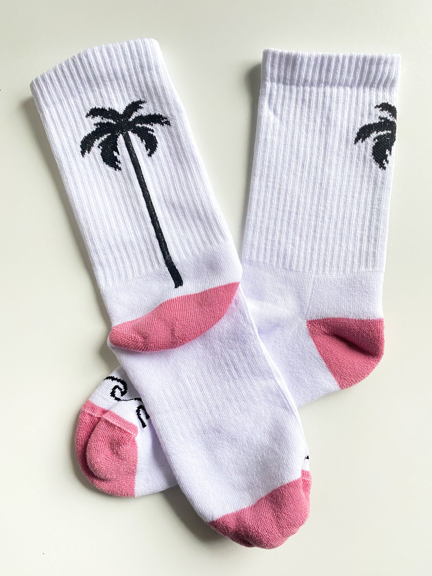 Palm socks pink