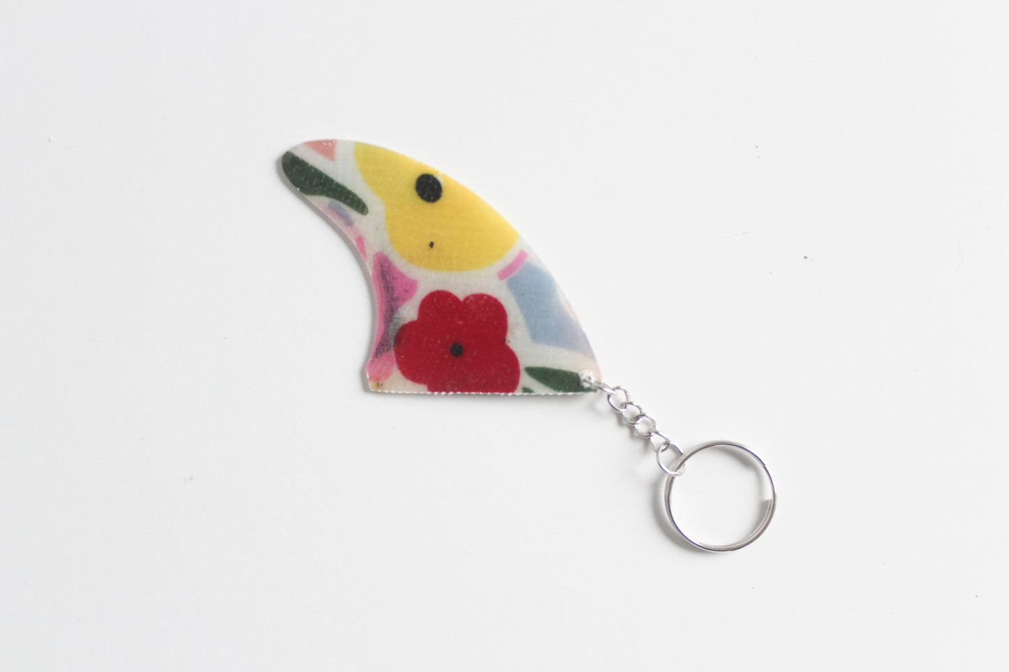Fin shaped bloom key chain