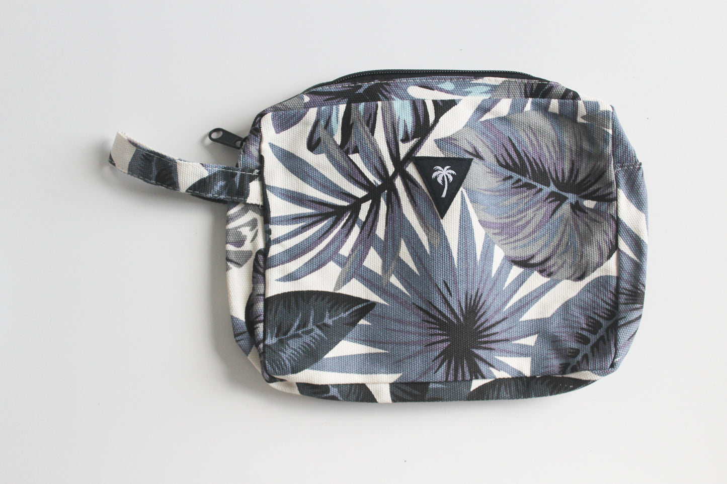 Blue monstera midi pouch