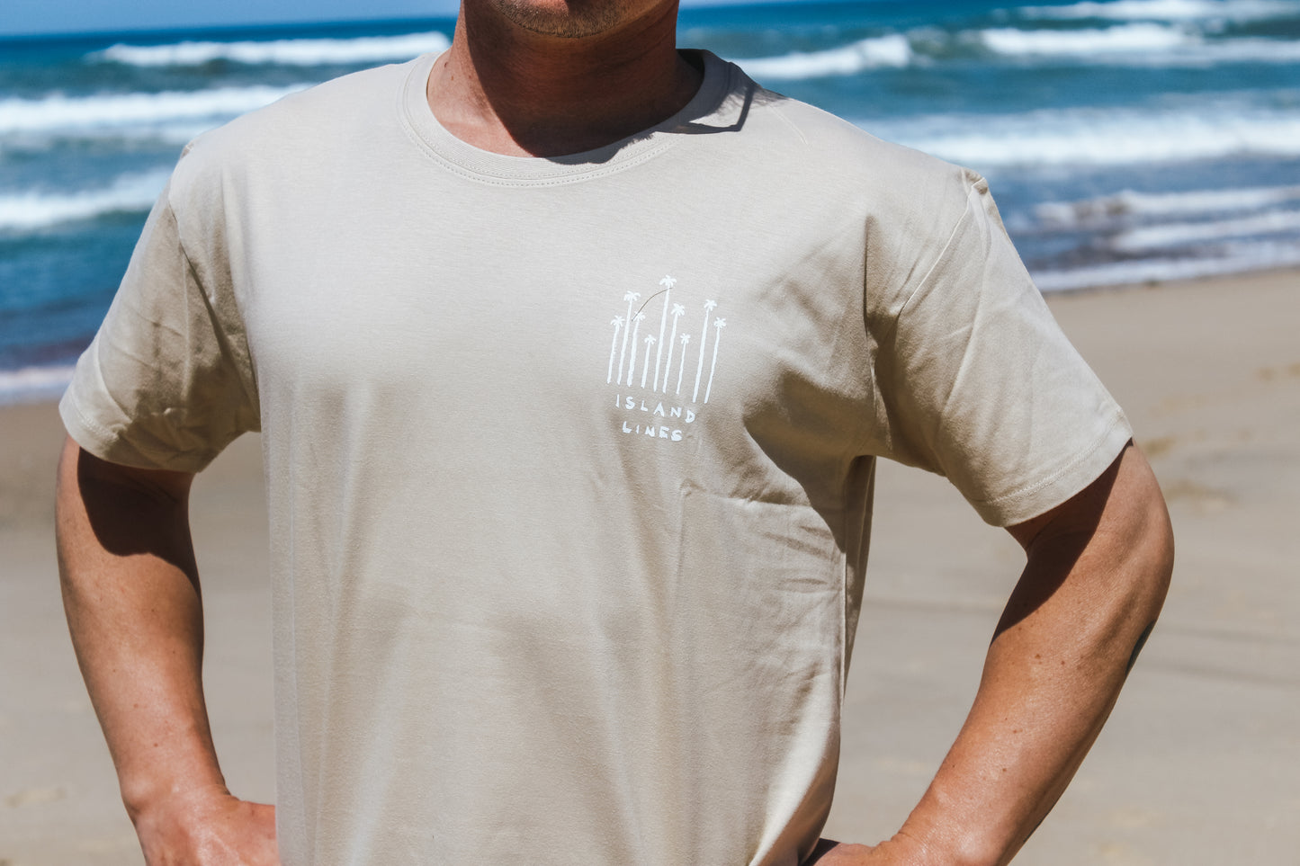 Palms T-shirt beige