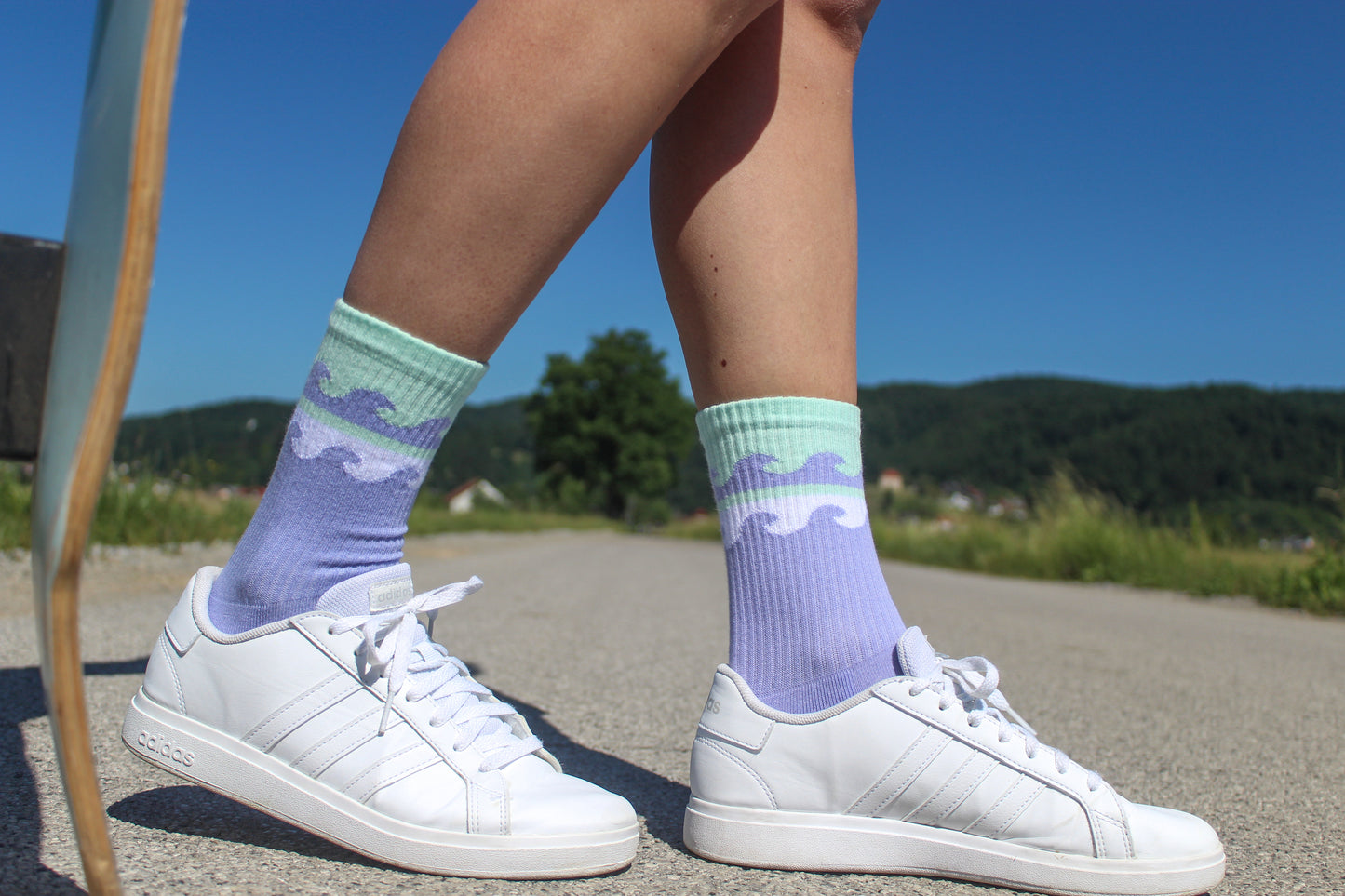 Purple waves socks