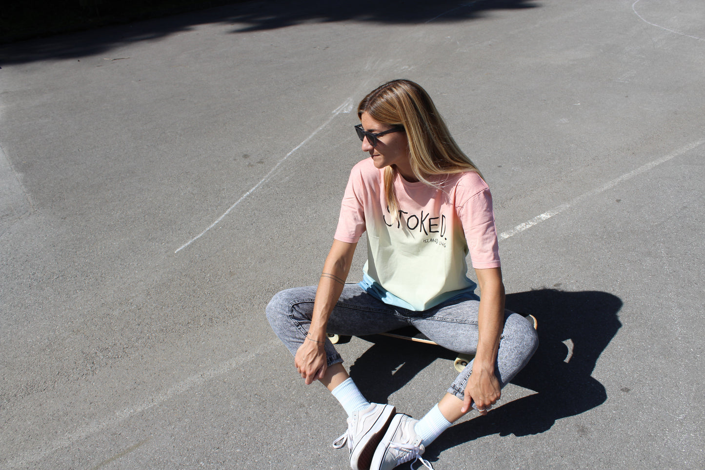 Pastel sunset dip T-shirt