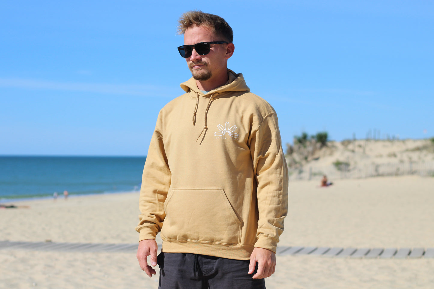 Surf flower hoodie yellow