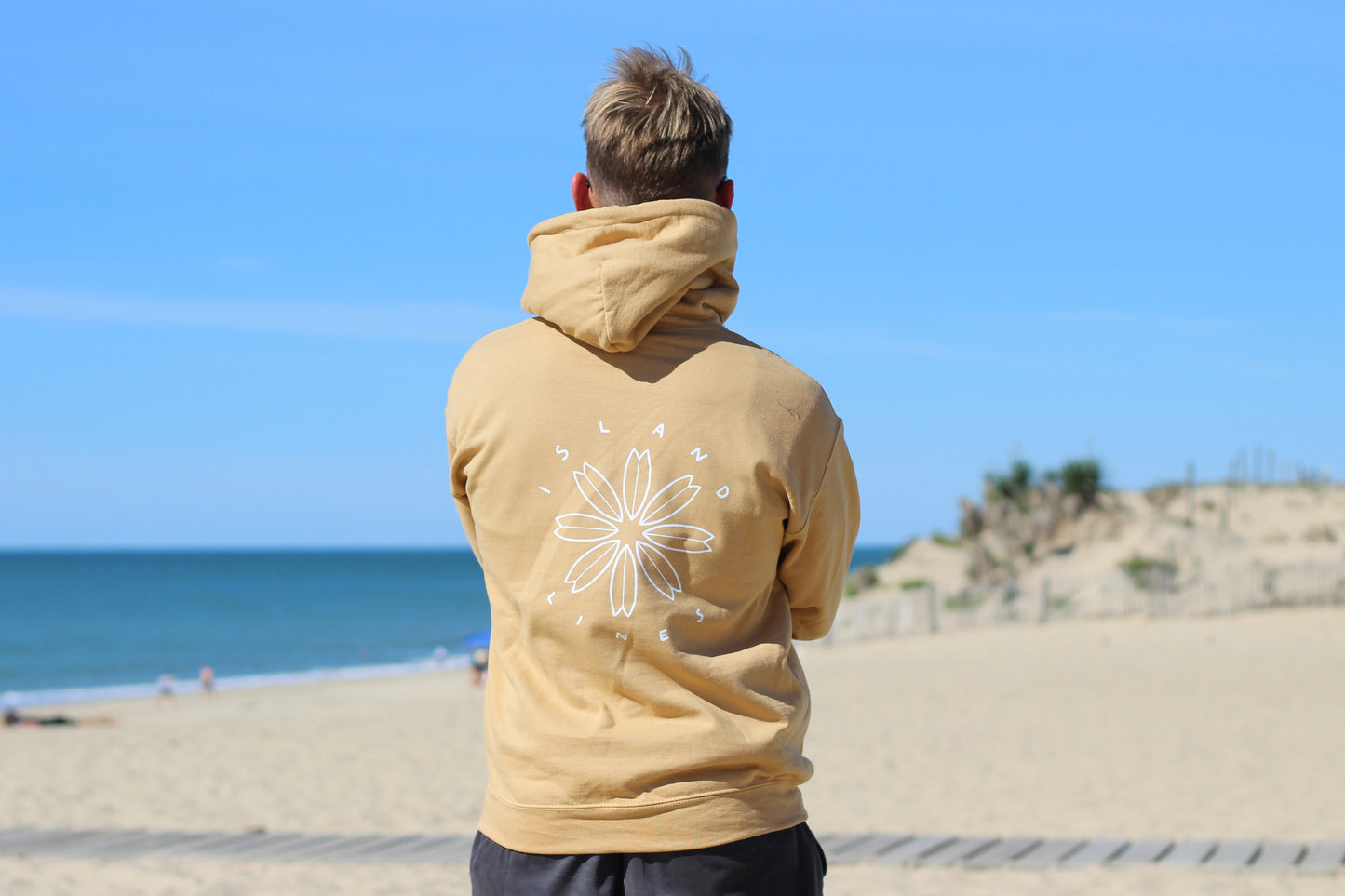 Surf flower hoodie yellow