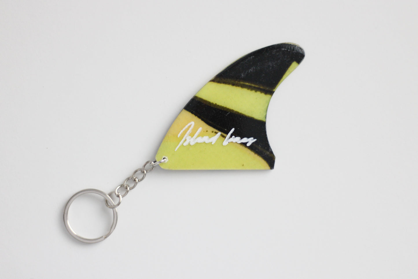 Fin shaped slime key chain