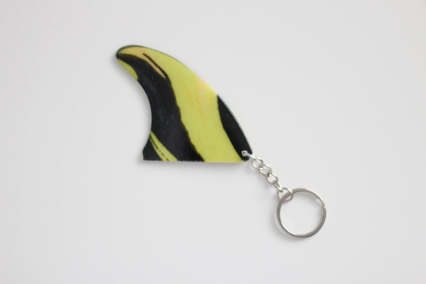 Fin shaped slime key chain