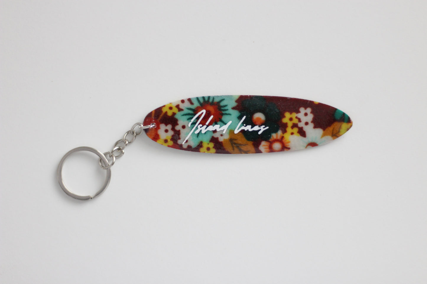 Surf shaped retro key chain