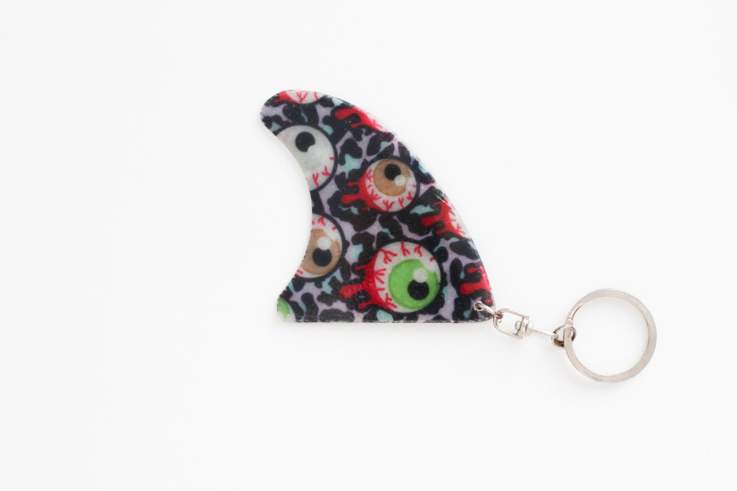 Fin shaped eyes key chain