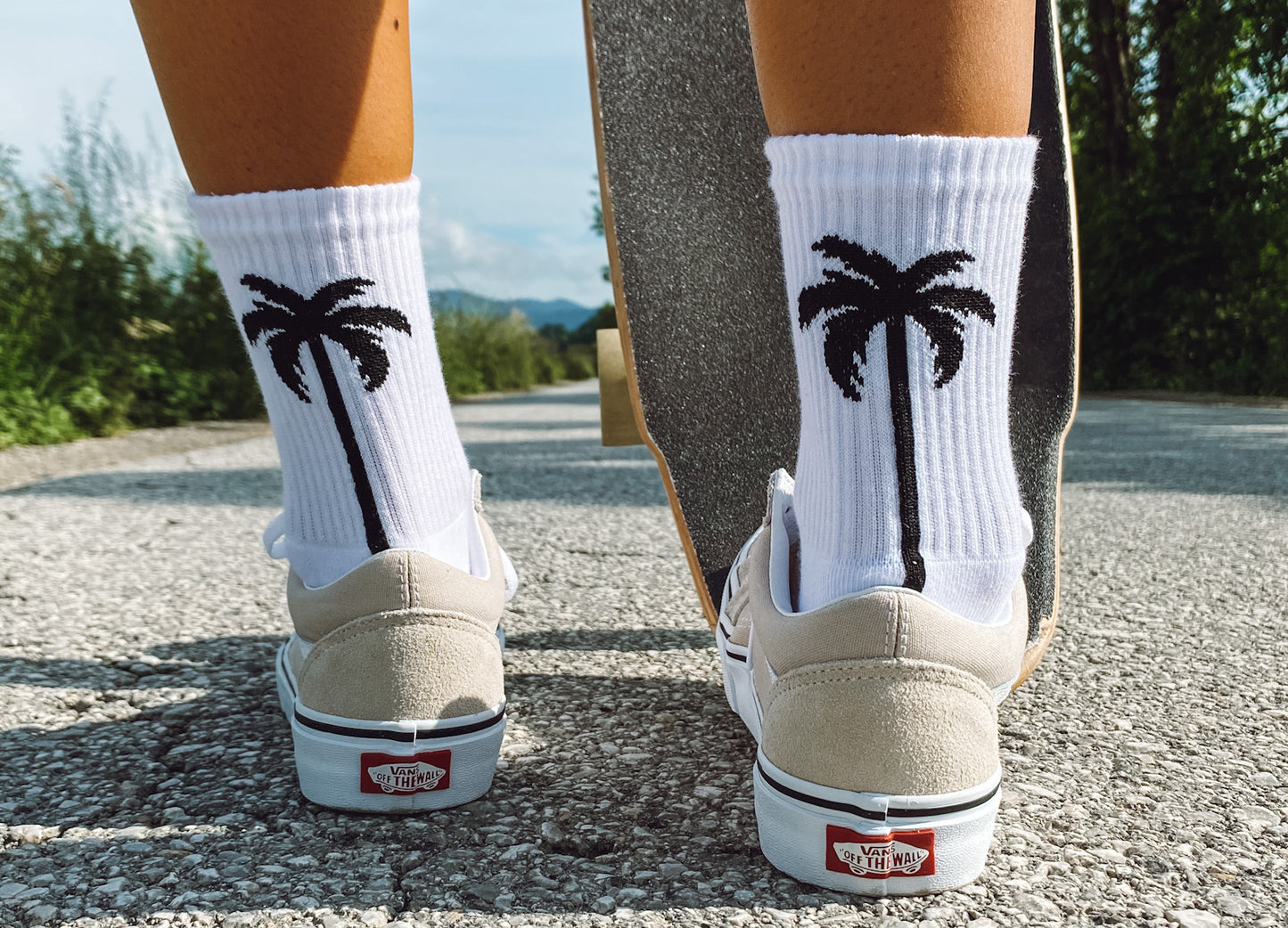 Palm socks Burgundy red