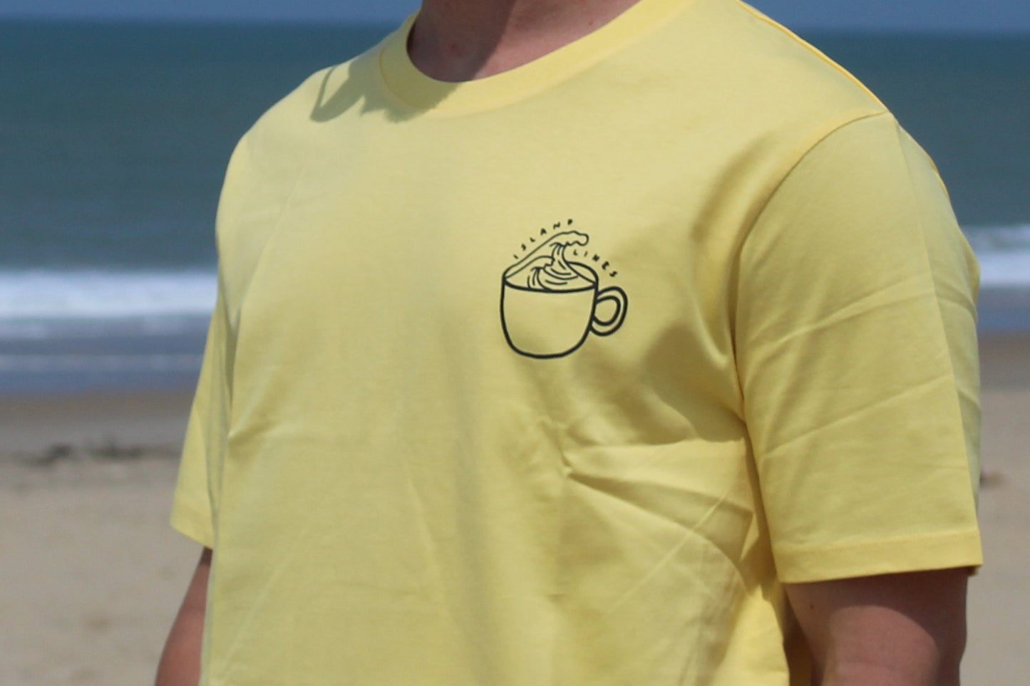 Island brew yellow T-shirt