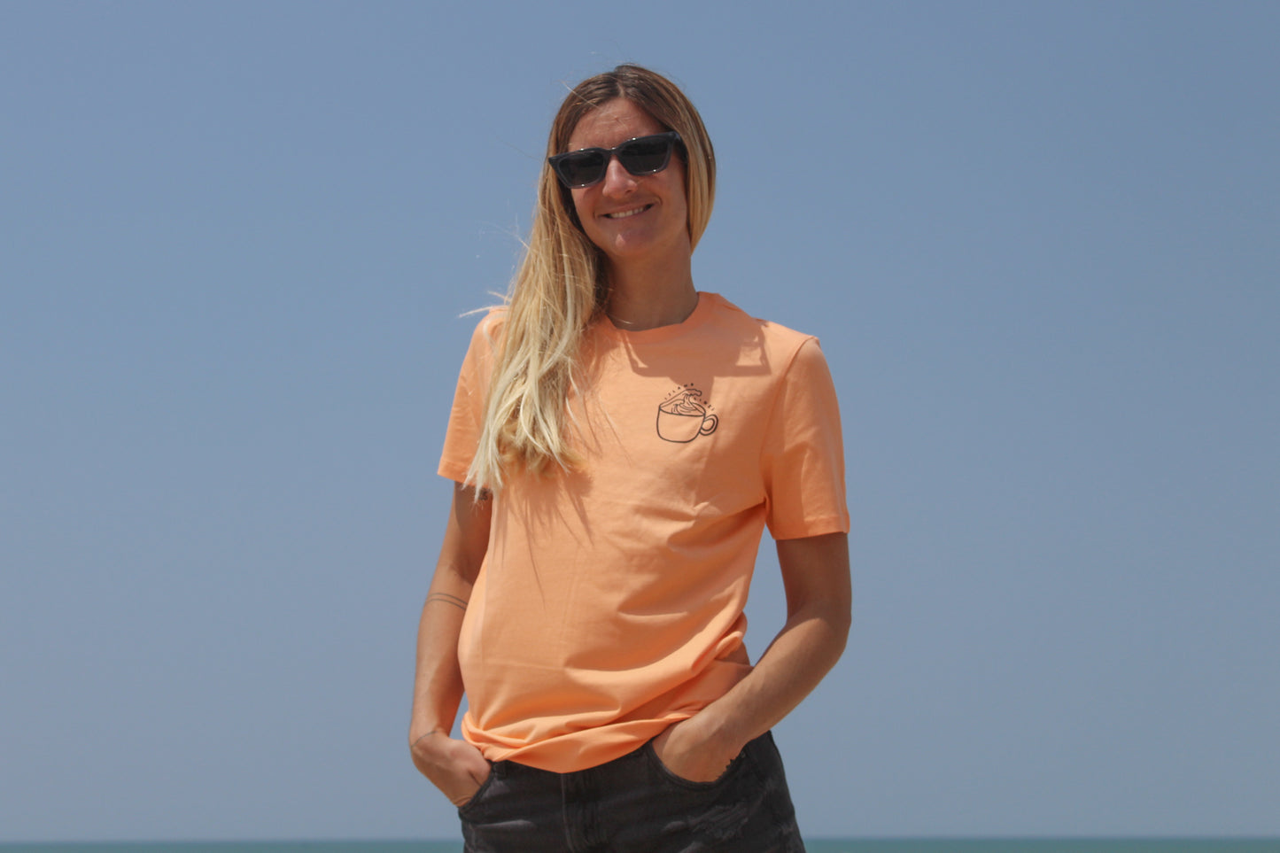 Island brew apricot T-shirt