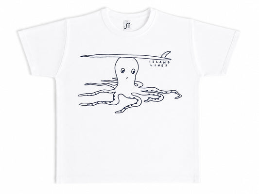Kids octopus white T-shirt