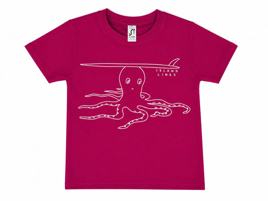Kids octopus pink T-shirt