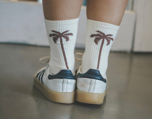 Palm socks brown