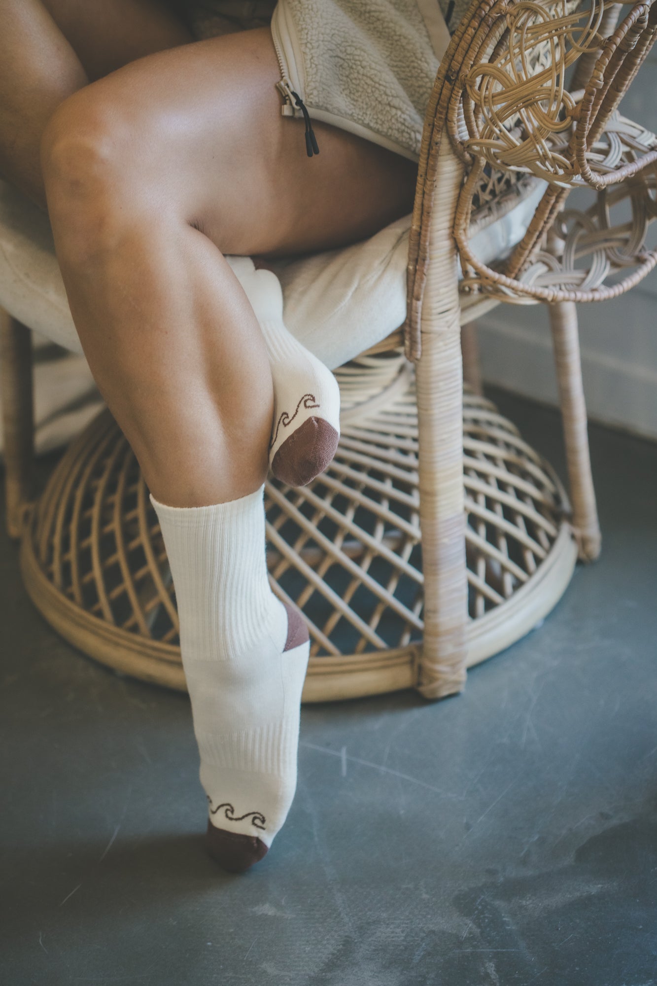 Palm socks brown