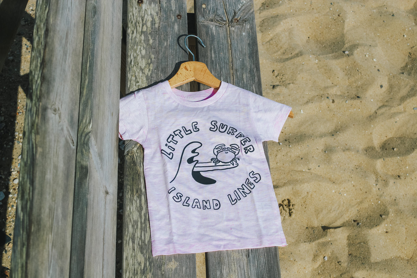 Kids little surfer pink T-shirt