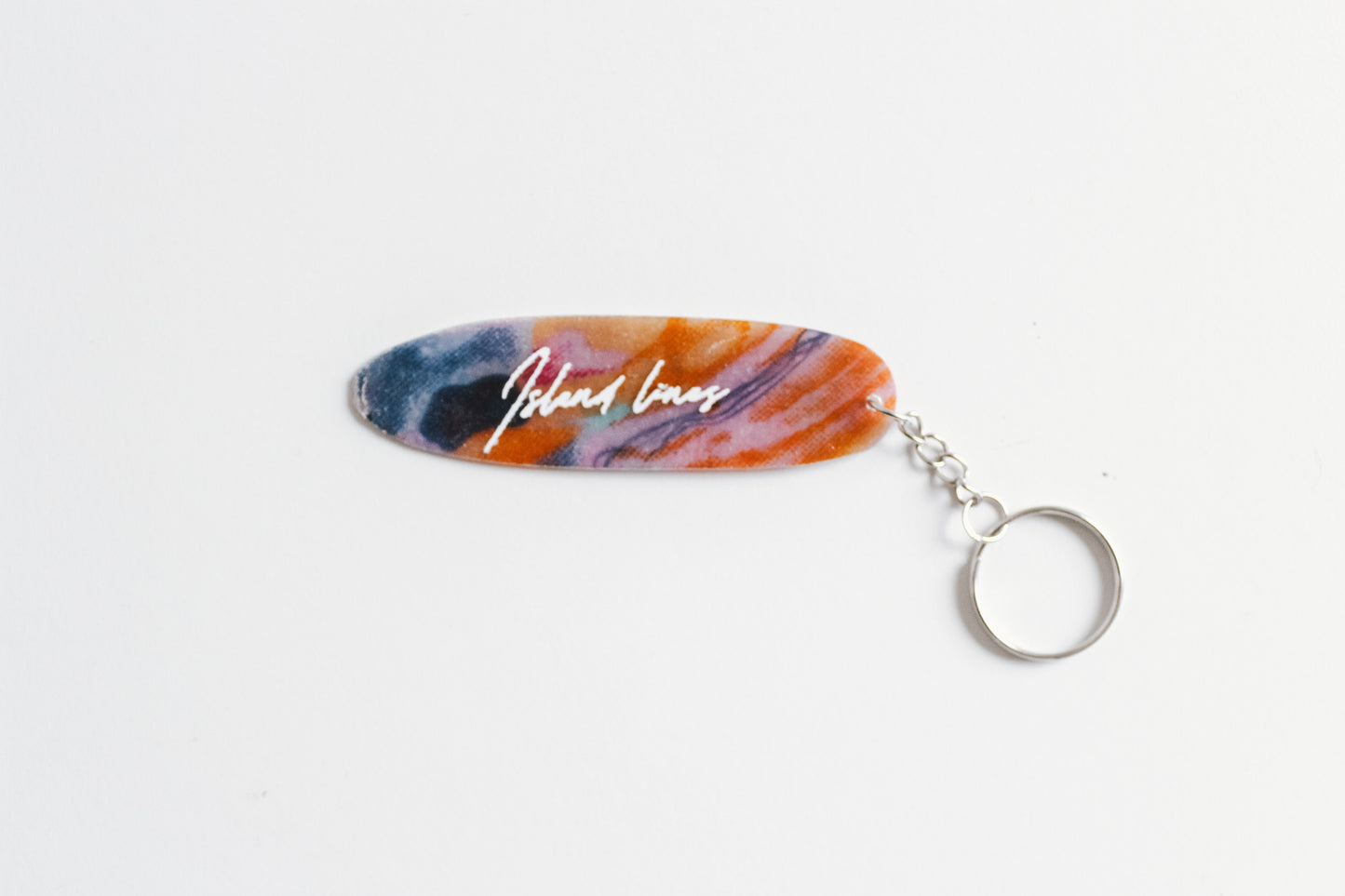 Surf shaped art key chain