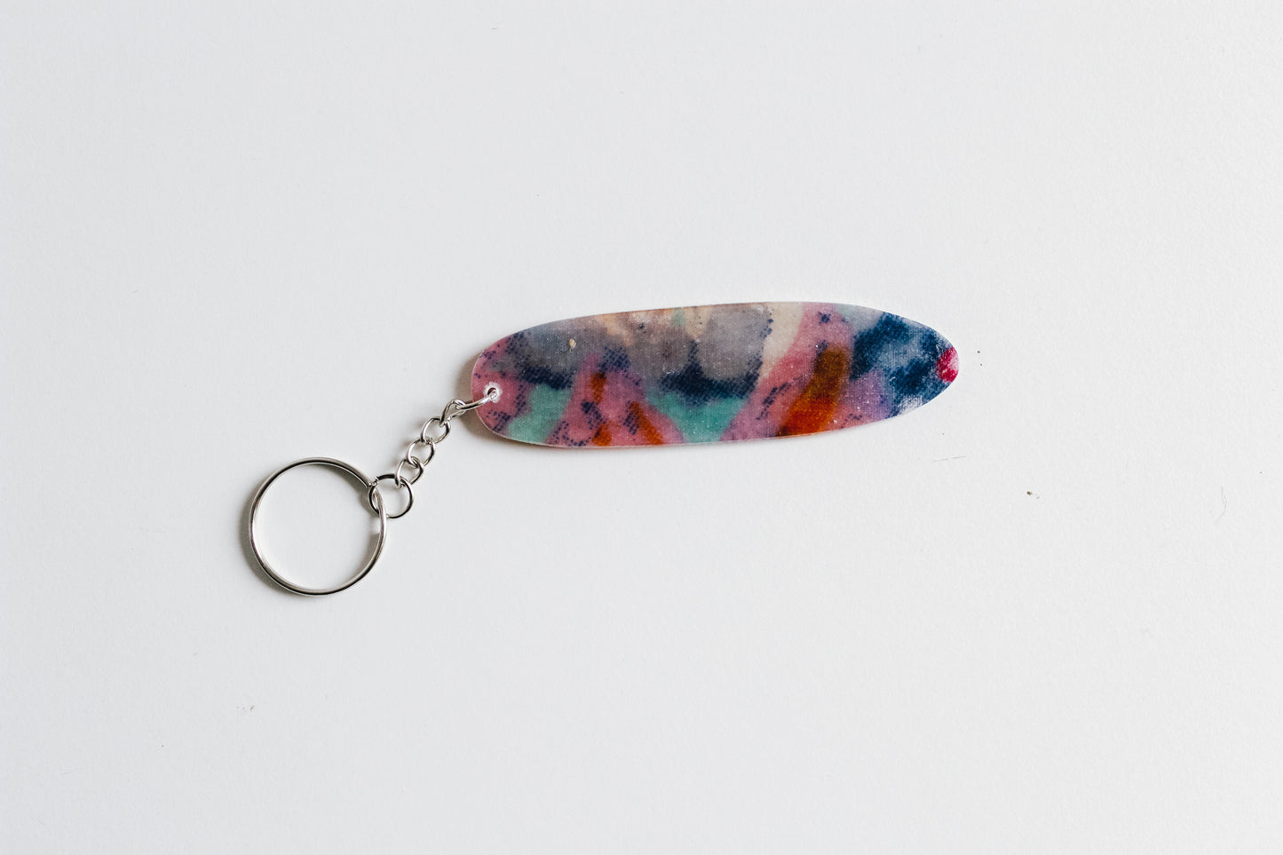 Surf shaped art key chain