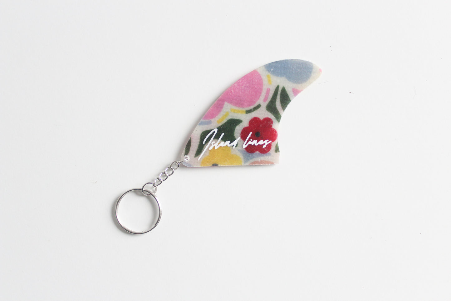 Fin shaped bloom key chain