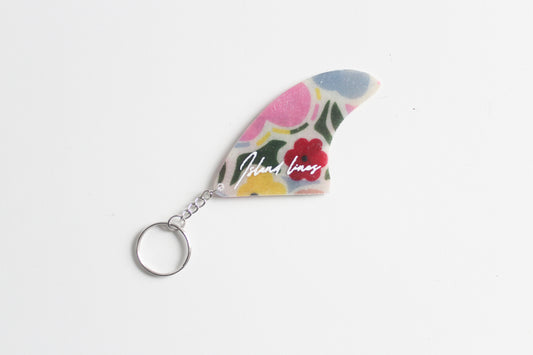 Fin shaped bloom key chain