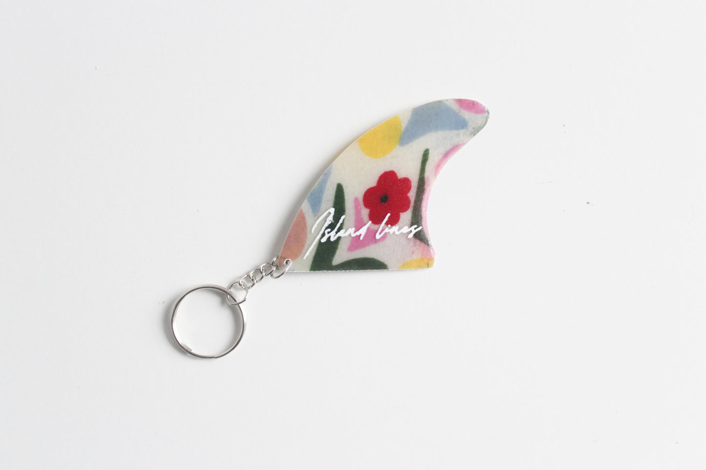 Fin shaped bloom key chain