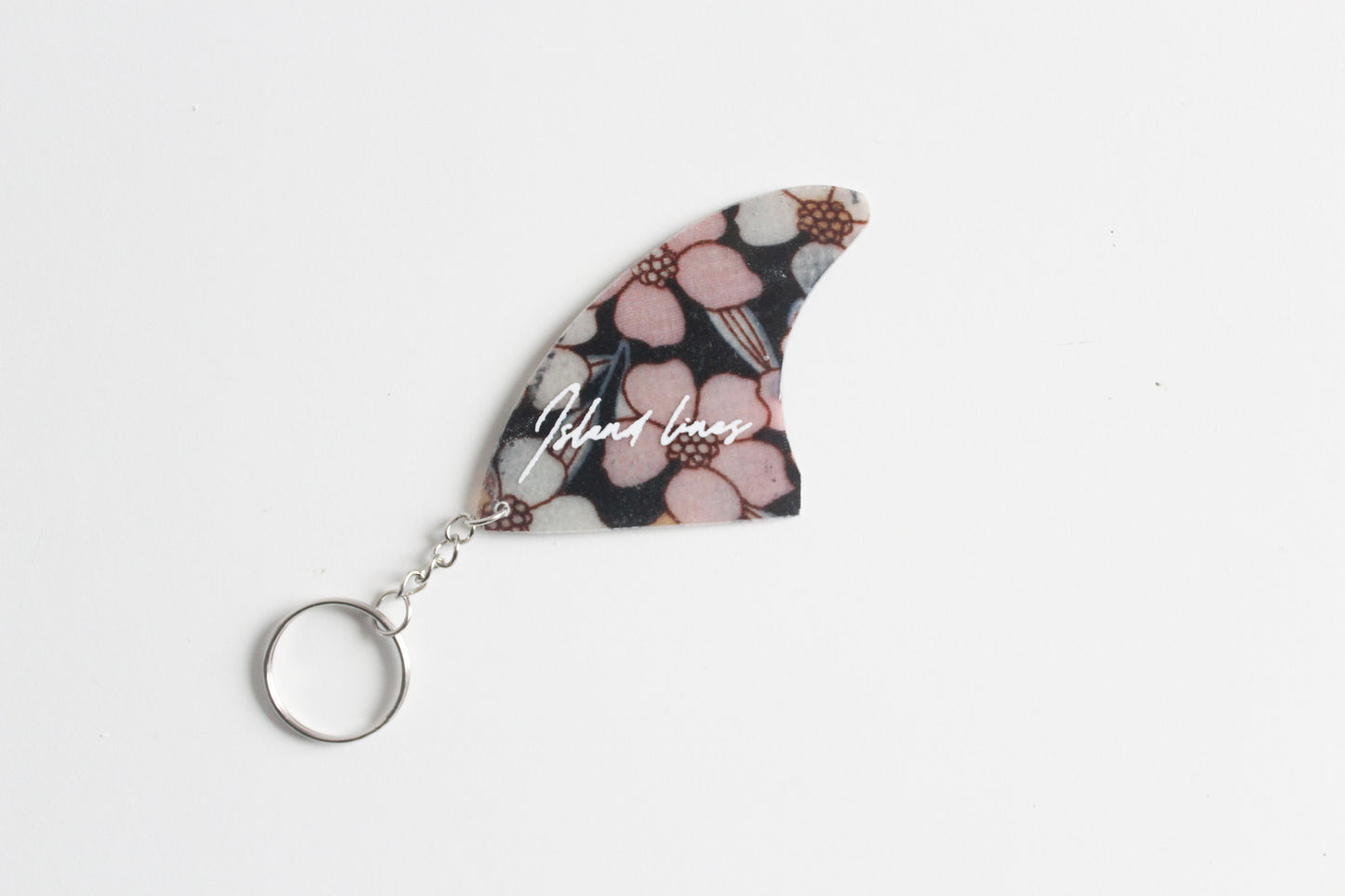 Fin shaped nature key chain