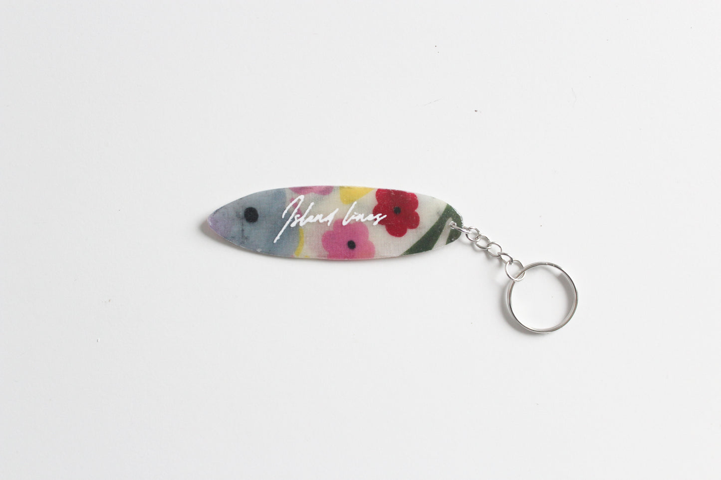 Surf shaped bloom key chain