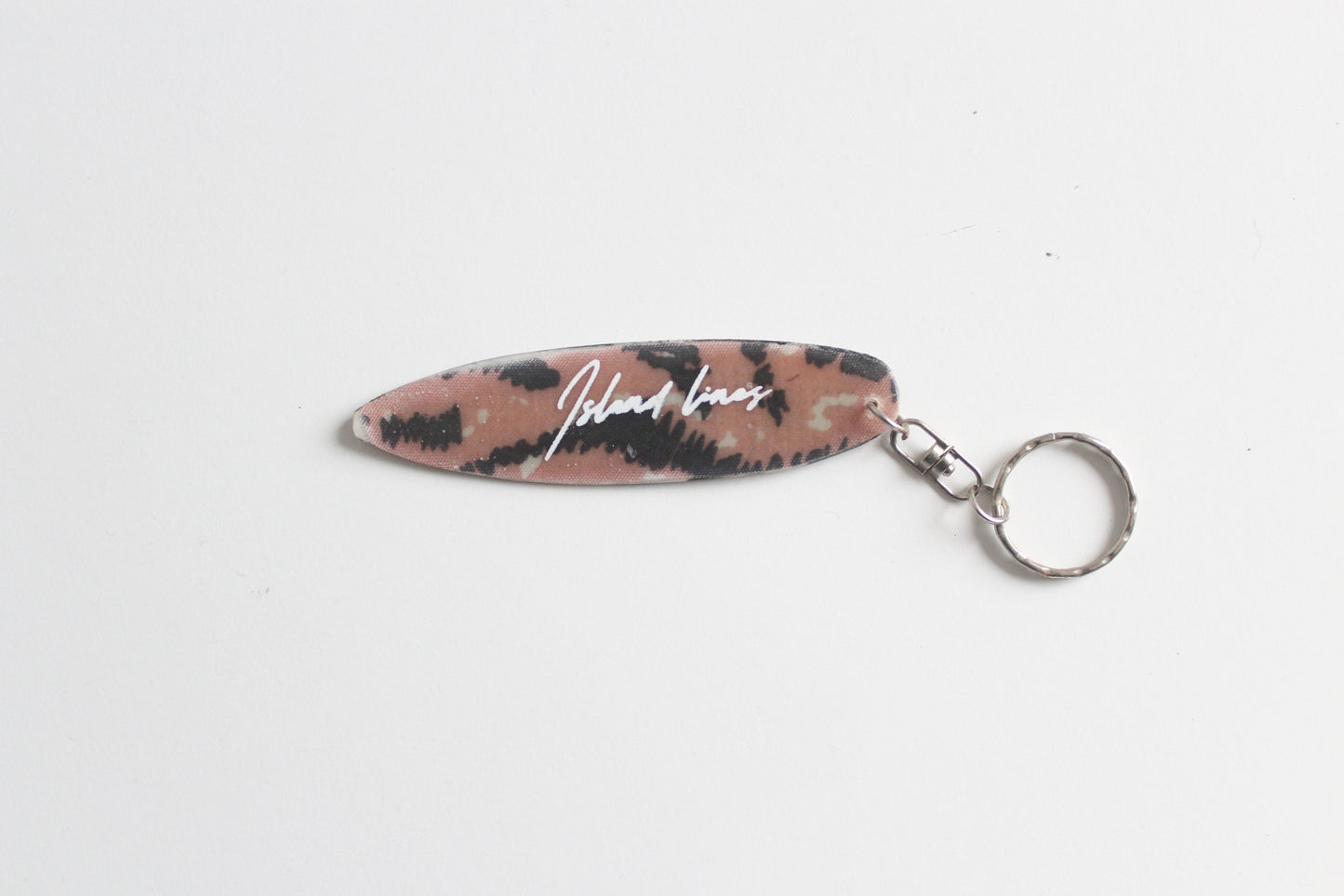 Surf shaped tiger key chain