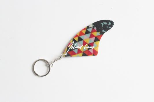 Fin shaped pineapple key chain