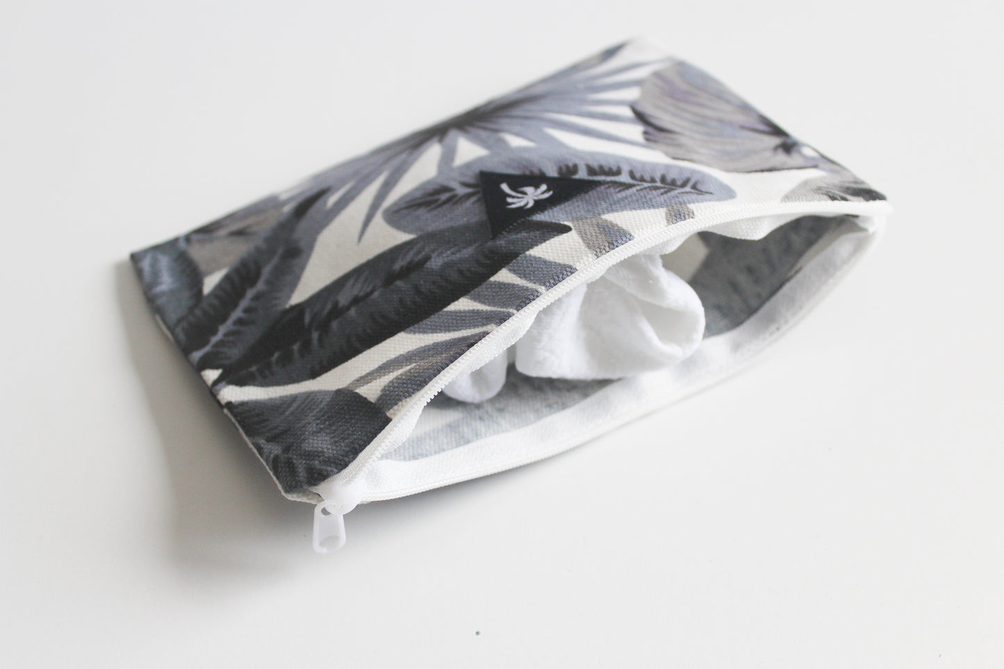 Blue monstera mini pouch