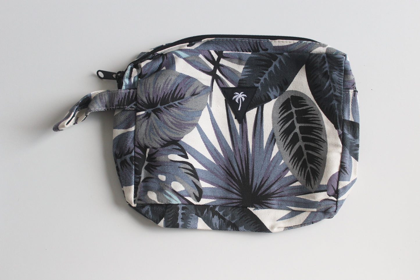 Blue monstera midi pouch