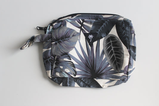 Blue monstera midi pouch