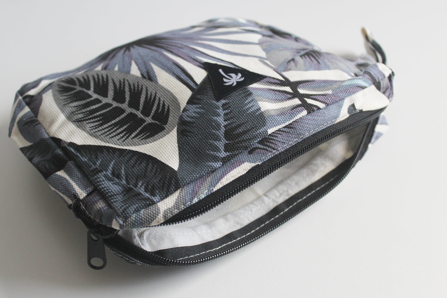 Blue monstera midi pouch