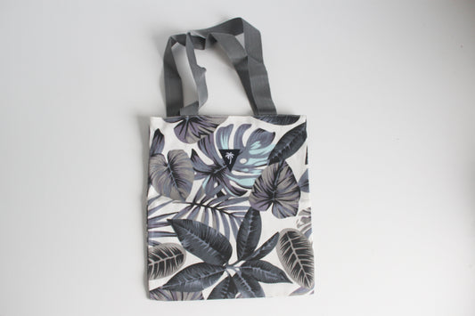 Blue monstera tote bag