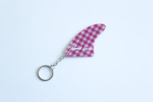 Fin shaped pinky key chain