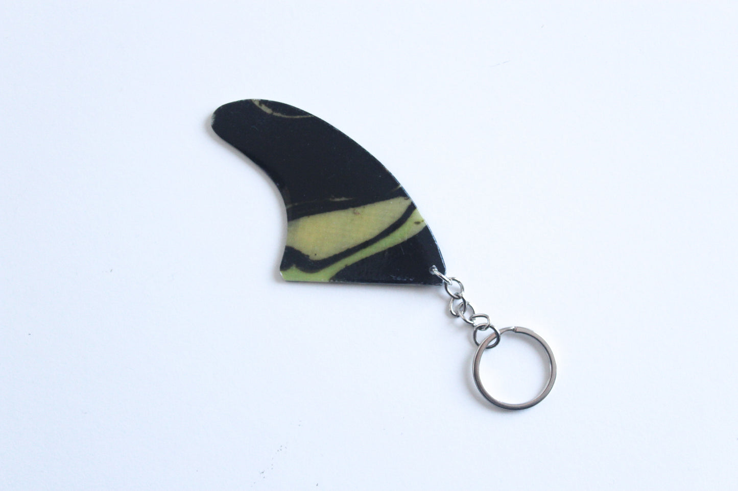 Fin shaped slime key chain