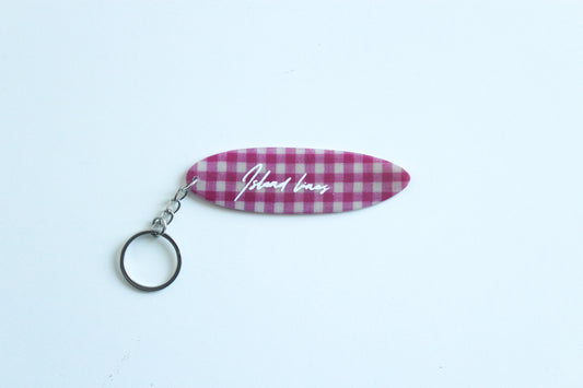 Surf shaped pinky key chain