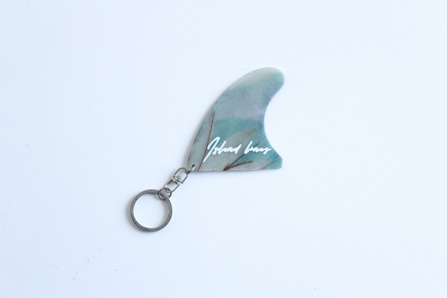 Fin shaped mint key chain