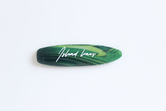 Surf shaped green magnet