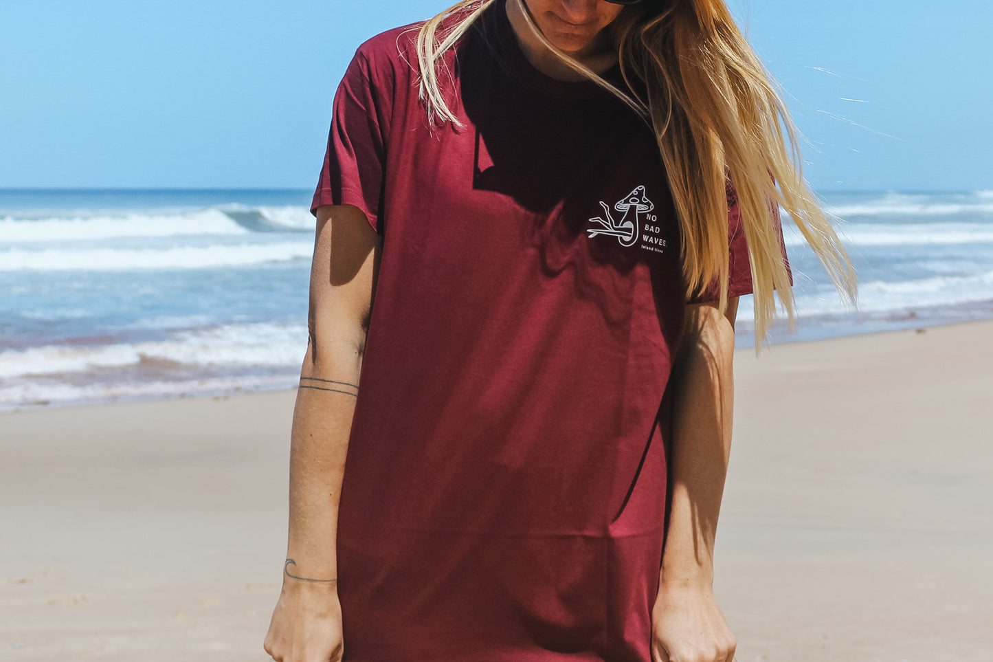 Mushroom T-shirt wine
