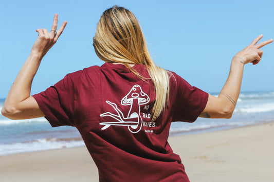 Mushroom T-shirt wine