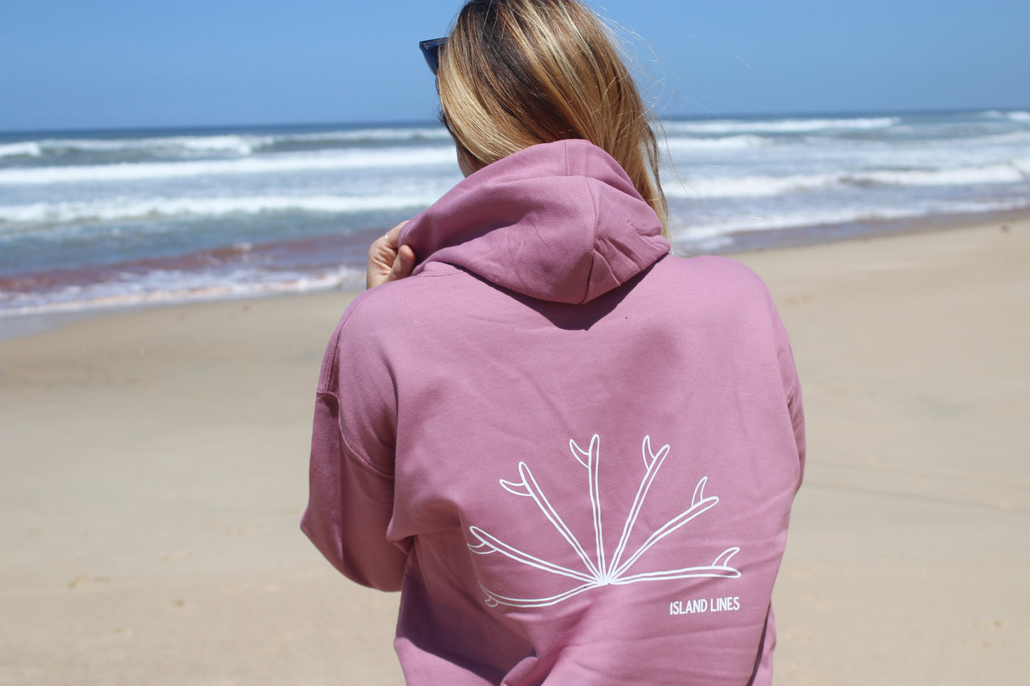 Surf sunset purple hoodie