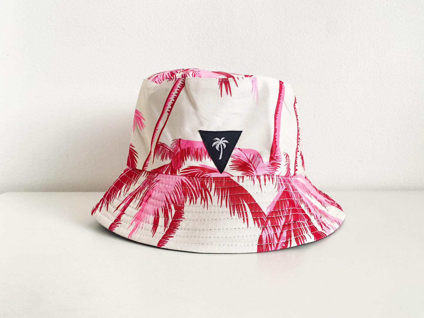 Pink palms bucket hat