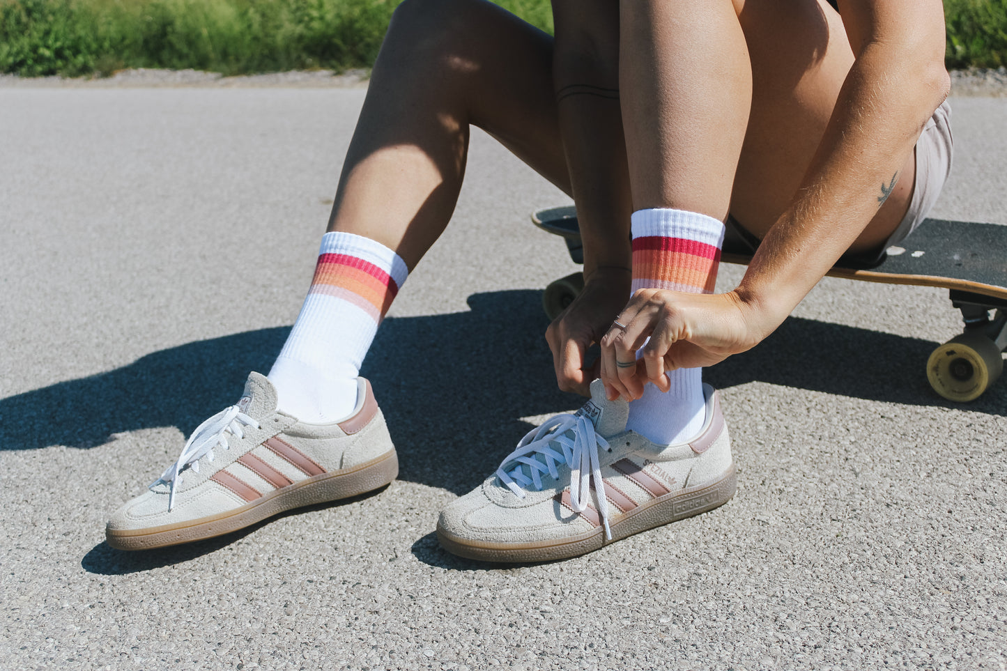 Pink sunset socks