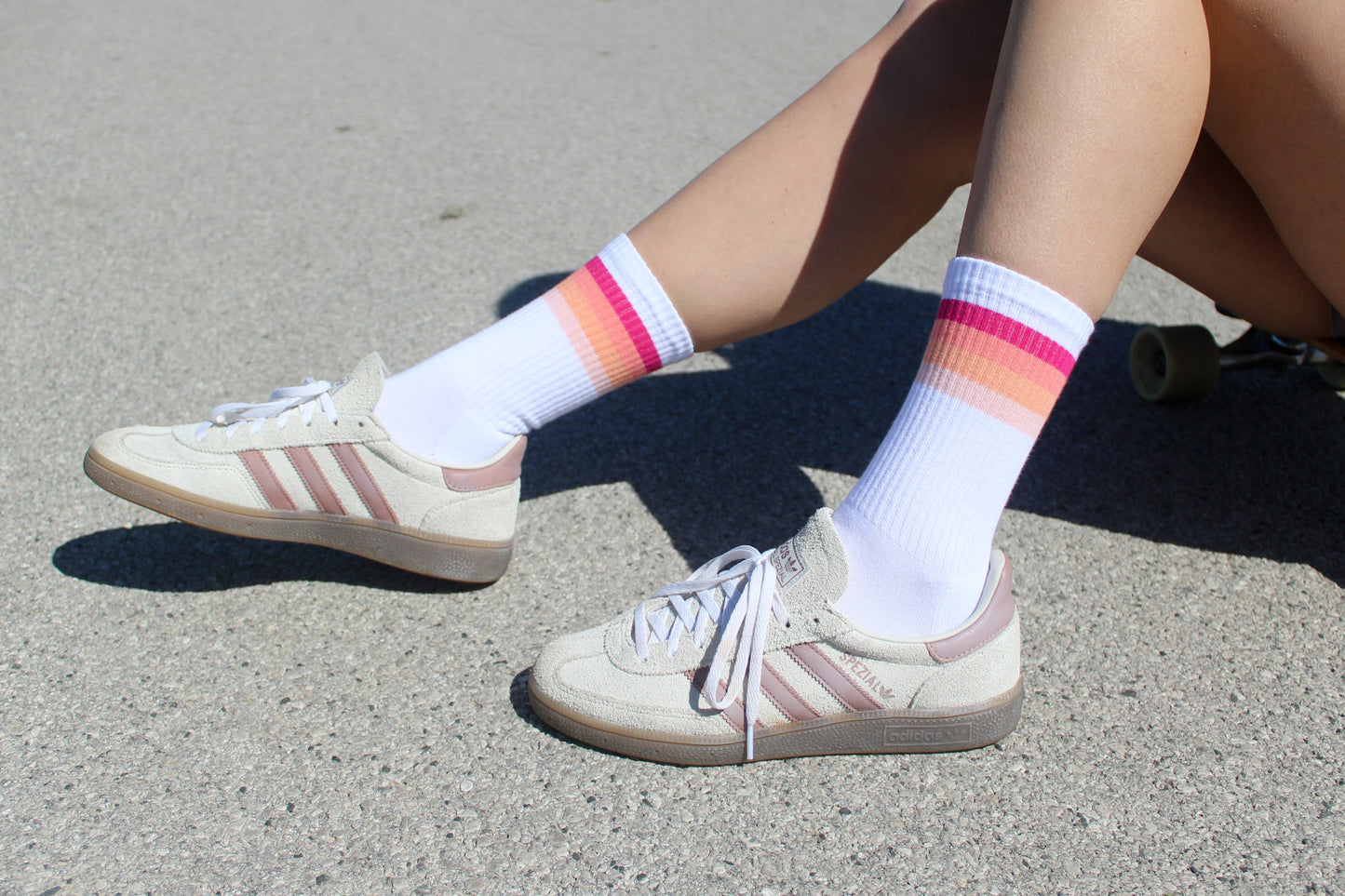 Pink sunset socks