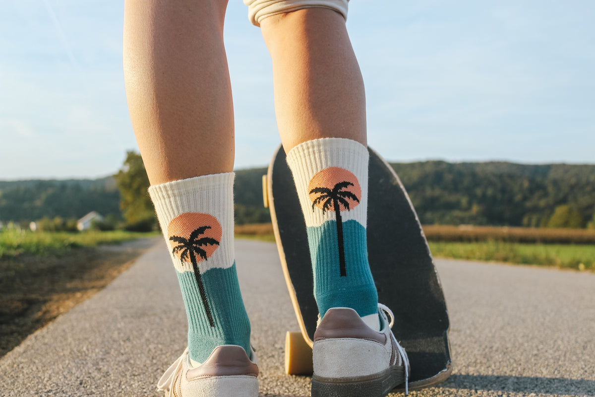 Palm sunset socks