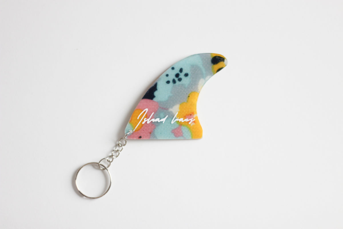 Fin shaped field key chain