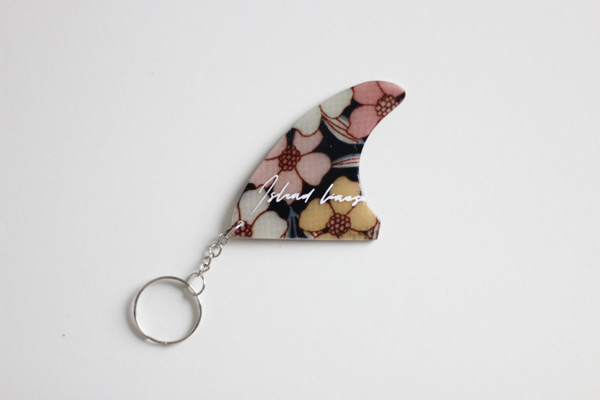 Fin shaped Indie key chain